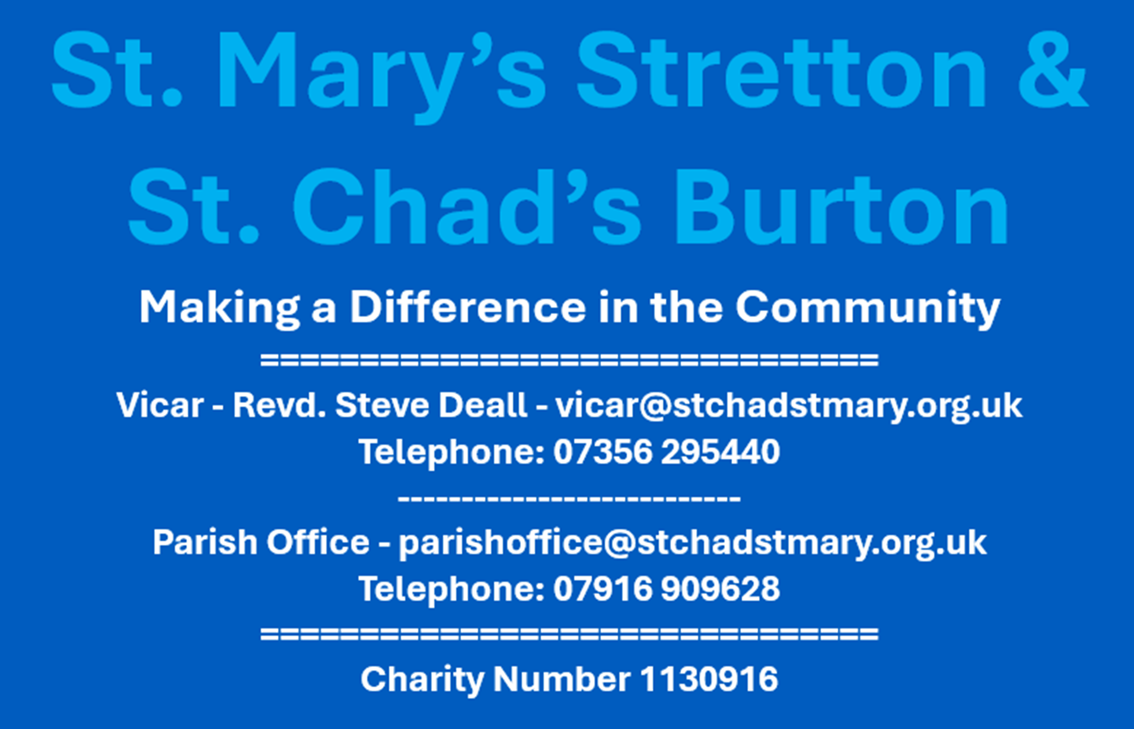 St. Mary's Stretton St. Chad's Burton